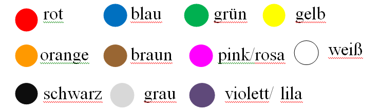 German colors vocabulary
